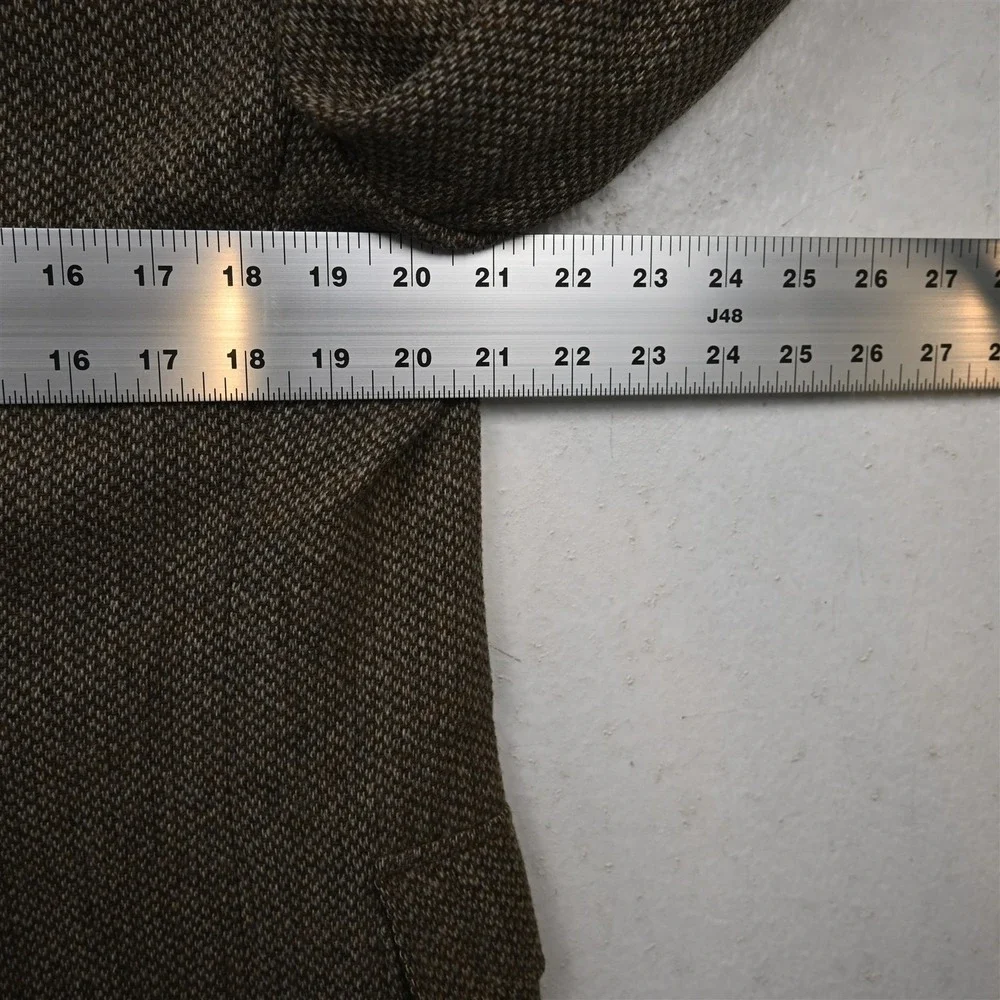 Vtg Mens 40S Brown 100% Wool Tweed Elbow‎ Patches Blazer Suit Jacket Sport Coat
